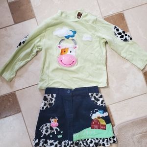 Cute Cow two piece outfit